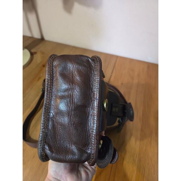 Vintage Handmade Goat Leather Satchel Messenger Crossbody Bag Med in Size - Picture 6 of 10